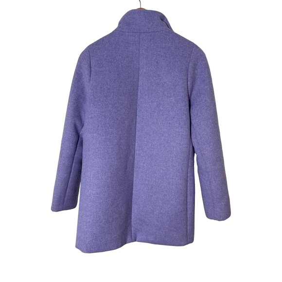 JCREW Hyacinth Lilac Purplw Cocoon Coat Size 2 - Picture 7 of 8